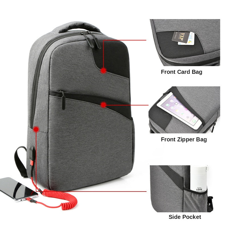 Neue Business Rucksack Männer USB Lade Design Business Männer Rucksack Reiserucksack Männer Patchwork Nylon Tasche Laptop Rucksack Männer