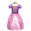 Girls Rapunzel Dress Kids Summer Tangled Fancy Princess Costume Children Disguise Birthday Carnival Halloween Party Clothes 2-8T