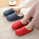 Waterproof Indoor Slippers Women Men Winter Home Floor Shoes Warm Plush Removable Insole Lovers Kitchen Working Slipper SH472