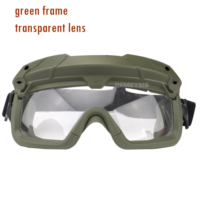 Tactical Airsoft Paintball Goggles Windproof Anti Fog CS Wargame Wanderschutzbrille Passt für Tactical Helm