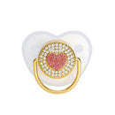 9 Farben Schnuller Babyparty Geschenk Bling Baby Dummy Silikon BPA frei Säuglingsnippel Neugeborene Schnuller für Babys Ich liebe Mama Papa