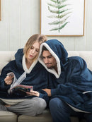 Sudaderas con capucha de gran tamaño para mujer, sudaderas con capucha de invierno, manta de TV gigante de lana con mangas, jersey de gran tamaño, sudaderas con capucha para mujer