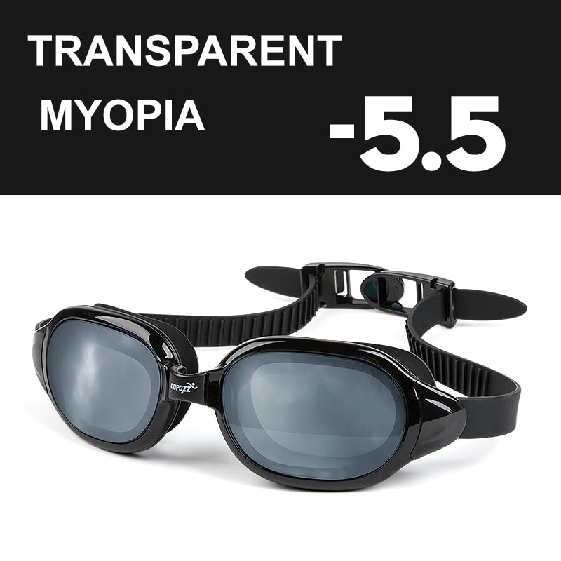 COPOZZ Swimming Goggles Myopia 0 -1.5 to -7 Men Women Anti fog UV Protecion Waterproof Swimming Glasses Diopter Swim Eyewear