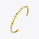 ENFASHION Pyramid Cuff Bracelet Gold Color Stainless Steel Punk Spike Bracelets Bangles For Women Jewelry Pulseira BF192008