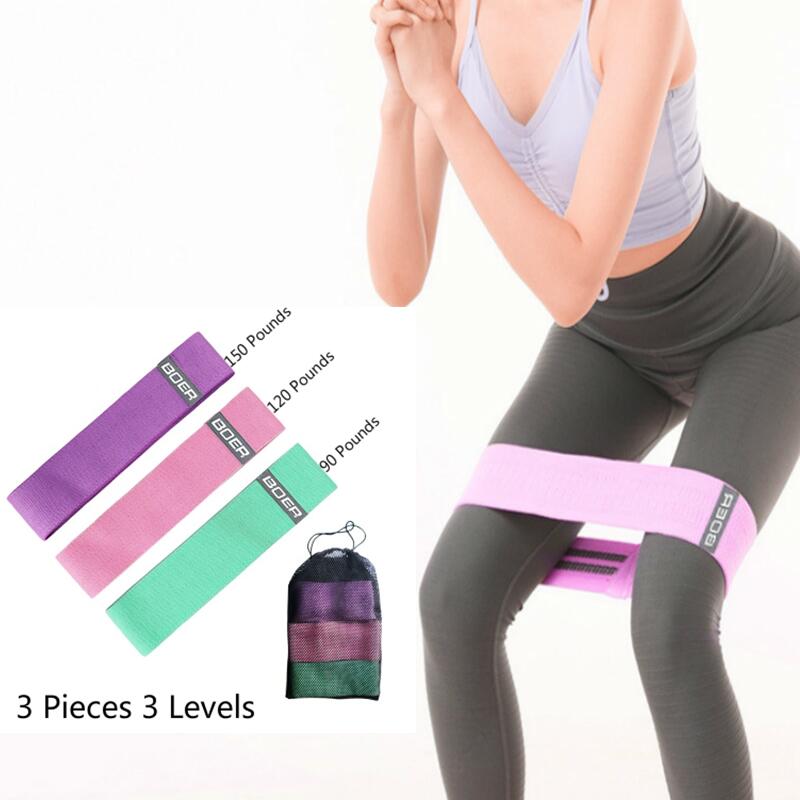 3 unids/set 90-150LB juego de bandas de resistencia cuerda de tracción bandas elásticas de goma para Fitness equipo de gimnasio ejercicio Yoga entrenamiento Booty Band