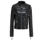 Vangull Motorcycle PU Leather Jacket Women Autumn Slim European Style Casual Short Outwear Biker Basic 2020 New Streetwear Coat