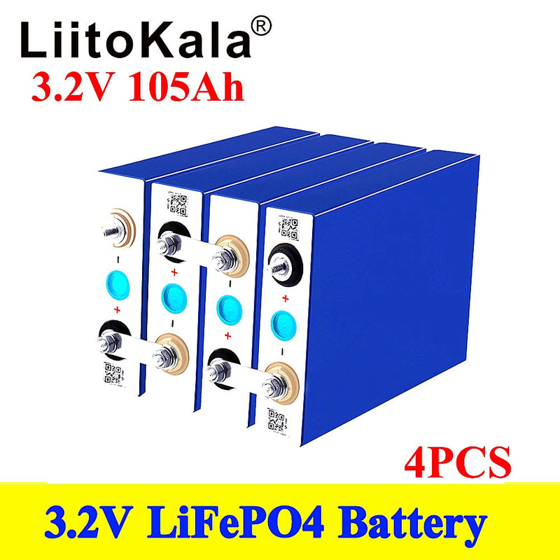 LiitoKala 3,2 V 30Ah 50Ah 105Ah 150Ah 173Ah 200Ah LiFePO4 paquete de batería DIY 12V 24V motocicleta coche eléctrico inversor Solar batería