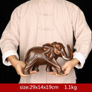 Feng Shui Elegant Elephant Resin Statue Lucky Wealth Figurine Crafts Ornaments Gift for Home Office Desktop Decoration