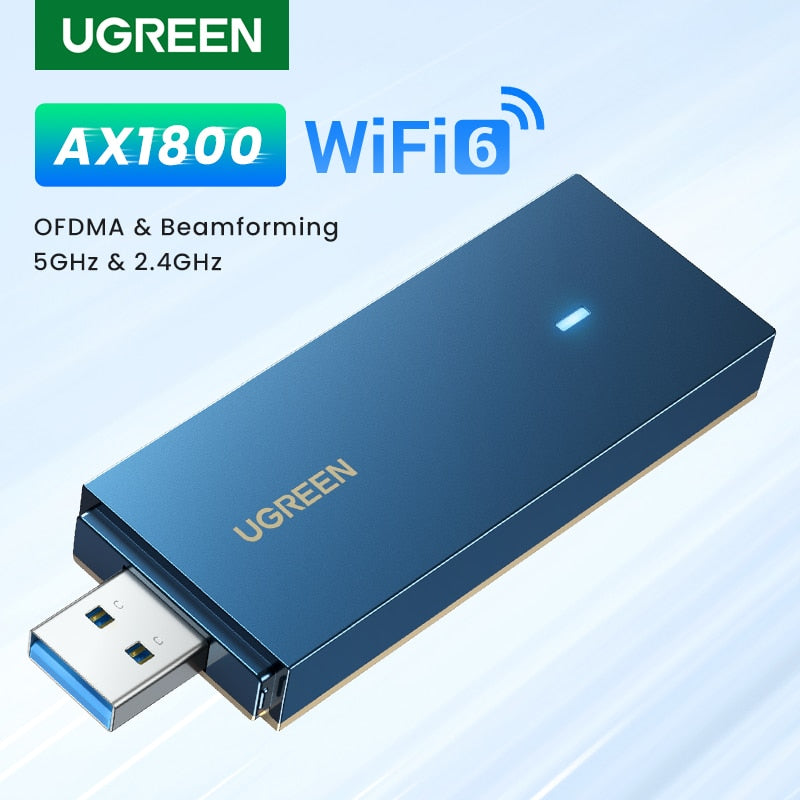 UGREEN WiFi Adapter AX1800M WiFi6 5G&2.4G USB WiFi Card for Desktop Laptop Wifi Antenna USB Ethernet Network Card WiFi Dongle