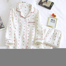 Langärmlige Herbst- und Winterhose im neuen japanischen Stil, reine Baumwollluftbaumwolle, warmer Damenpyjama, Nachtwäsche für den Heimservice