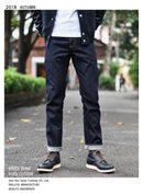 SauceZhan 310XX-HS Herren Jeans Selvedge Sanforized Denim Jeans Jeans Raw Denim Indigo Slim Fit 14,5 oz