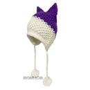 BomHCS Cute Fox Ears Beanie Winter Warm 100% Gorro de punto hecho a mano