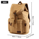 TANGHAO Canvas Backpack Unisex Vintage Casual Rucksack 17inch Laptop Backpack W/ USB Charging Port Schoolbag Student Mochia