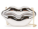 Sexy Red Lips Design Women Party Clutch  Evening Bag  Dazzling Female Chain Bag Crossbody Bag Purses and Handbags Pouch Fashion