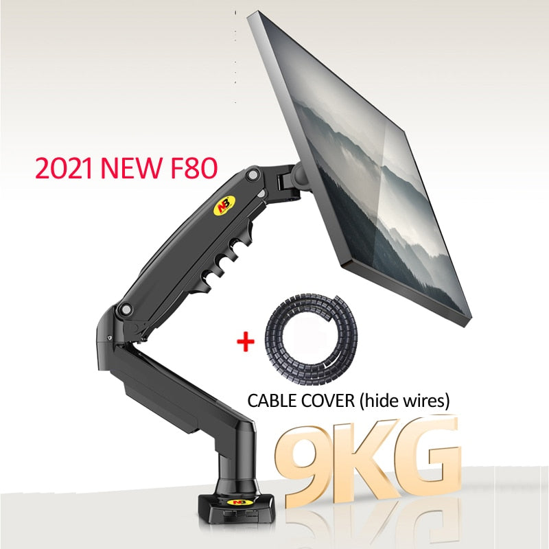 2019 NEW NB F80 Desktop17-27" LCD LED Monitor Holder Arm Gas Spring Full Motion Gas Strut Flexi TV Mount Loading 2-9kgs