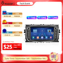 Podofo 4G HIFI Android 10 2 Din Car Radio Multimedia Video Player For Ford Focus S-Max Mondeo 9 Galaxy C-Max Navigation GPS 2din