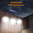 138 171 192 LED Solar Light Outdoor 3 Head Motion Sensor Wide Angle Illumination Waterproof Solar Wall Lamp Garden Garage Lights