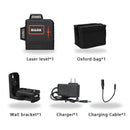 HILDA Nivel láser 12 líneas Nivel 3D Autonivelación 360 Cruz horizontal y vertical Nivel láser verde súper potente