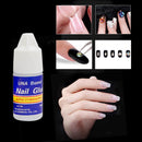 5 Stück/Packung Nagelkunstkleber Schnelltrocknender Klebstoff Acrylkunst Falsche Spitzen 3D-Dekoration Nagel Strass Nagelkleber Falsche Spitze Maniküre-Werkzeuge