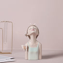 Figuras de hadas y mariposas ARTLOVIN, figuritas de niña, estatuas de mesa de resina, personajes creativos con bandeja de Metal dorado, decoración artesanal para el hogar