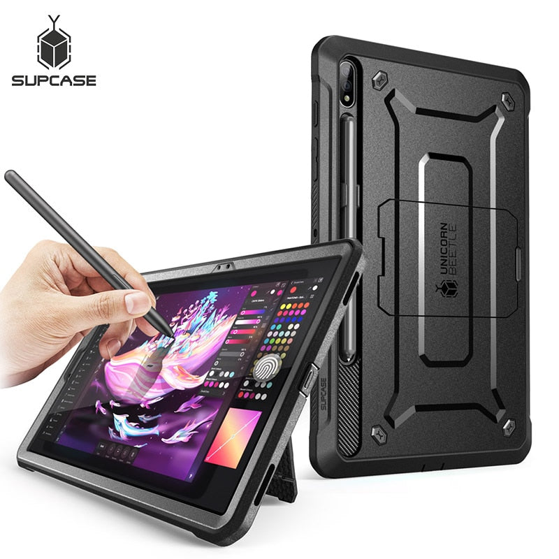 SUPCASE For Samsung Galaxy Tab S7 Plus Case (2020) / S8 Plus (2022) 12.4 inch UB Pro Rugged Cover WITH Built-in Screen Protector