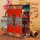 Cutebee DIY Book Nook Miniatures Shelf Insert Bookend Dollhouse Model Roombox Building Kit Wooden Bookshelf Toys Gifts 3D House