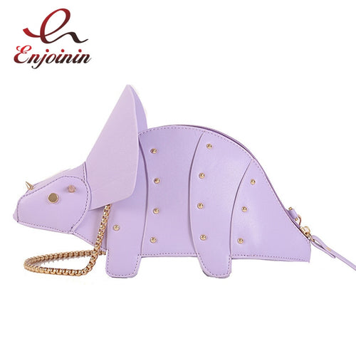 Triceratops Mini Umhängetasche für Damen Geldbörsen und Handtaschen Mode Schulterkette Tasche Clutch Chic Mädchen Designer Taschen 2021