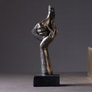 NORTHEUINS Resin Kissing Couple Mask Statue Lover Miniature Figurines for Interior Valentine&