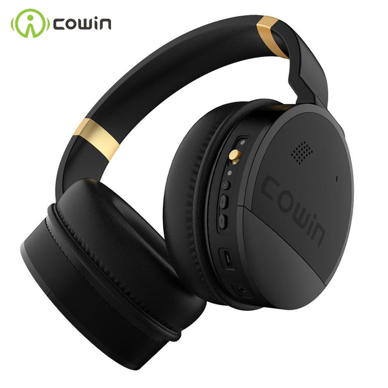 COWIN E8 [Verbessert] Bluetooth-Kopfhörer mit aktiver Geräuschunterdrückung, tiefer Bass, kabelloses Over-Ear-Headset mit Mikrofon für Telefon