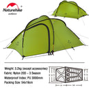Naturehike Tent 3 4 Person Camping Tent Hiby Family Travel Tent Ultralight Waterproof Hiking Tent Portable Outdoor Camping Tent