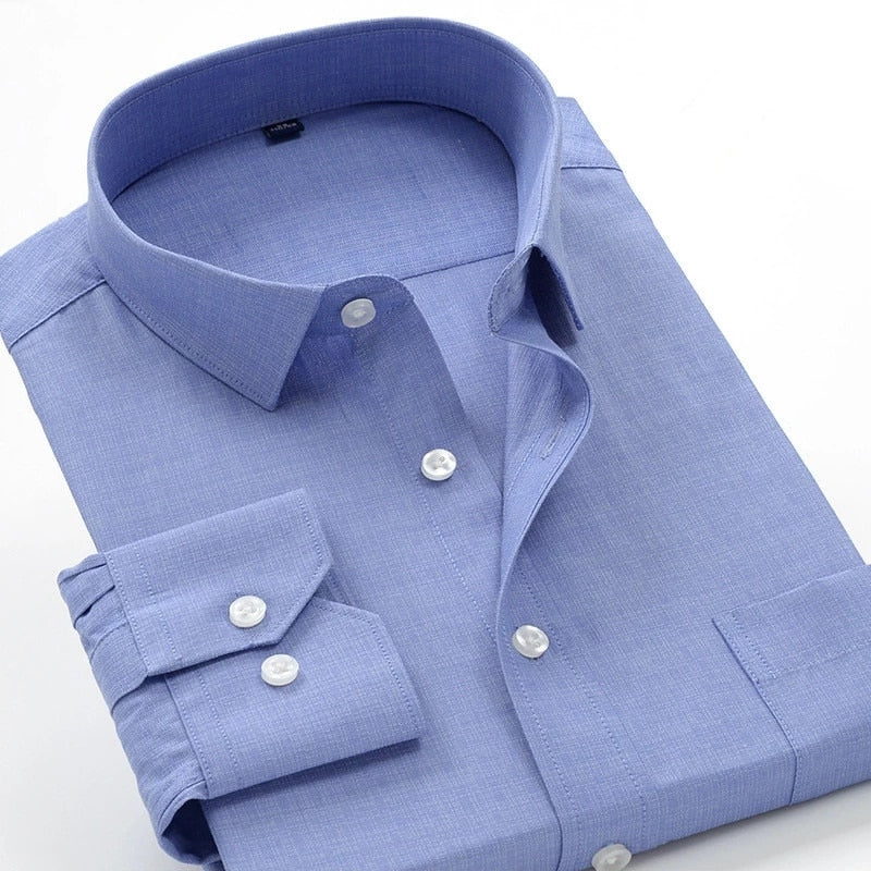 SHAN BAO 6XL 7XL 8XL 9XL 10XL camisa profesional de manga larga para hombres 2022 camisa informal de negocios de gran tamaño suelta de color sólido