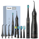 Fairywill-cepillo de dientes eléctrico sónico y hilo dental de agua, carga USB, resistente al agua, 5 modos, 3 cabezales de cepillo, cepillos de dientes, limpiador de dientes