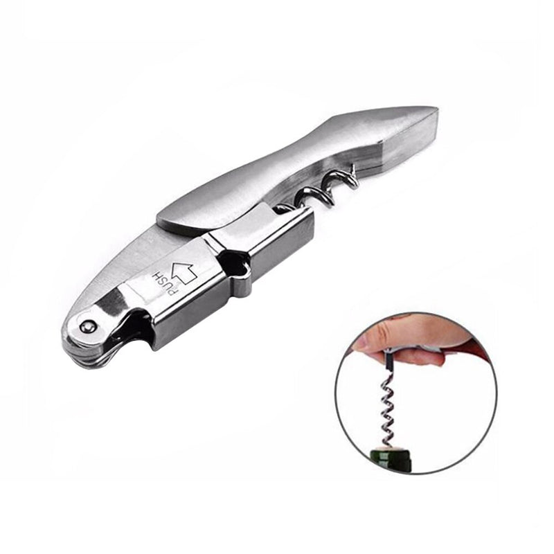 1Pcs New Creative Bottle Opener Stainless Steel Wine Corkscrew Beer Bottle Can Remover Cutter For Kitchen Tools Bar Accessoires