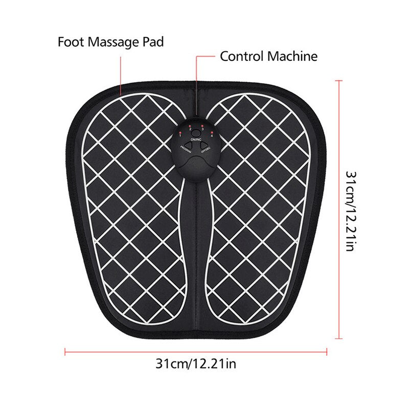 Electric EMS Foot Massager Pad Feet Muscle USB Rechargeable Stimulator Foot Massage Mat Improve Blood Circulation Relieve Pain