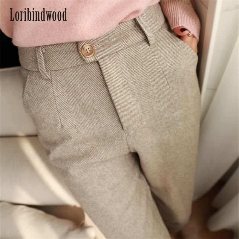 Woolen Pants Women&