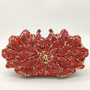 Boutique De FGG deslumbrante cristal mujer noche Metal embragues bolso rígido boda fiesta flor nupcial bolso embrague monedero