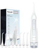Irrigador Oral Fairywill, hilo dental recargable por USB, chorro de agua Dental portátil, tanque de agua de 300ML, limpiador a prueba de agua, 8 boquillas