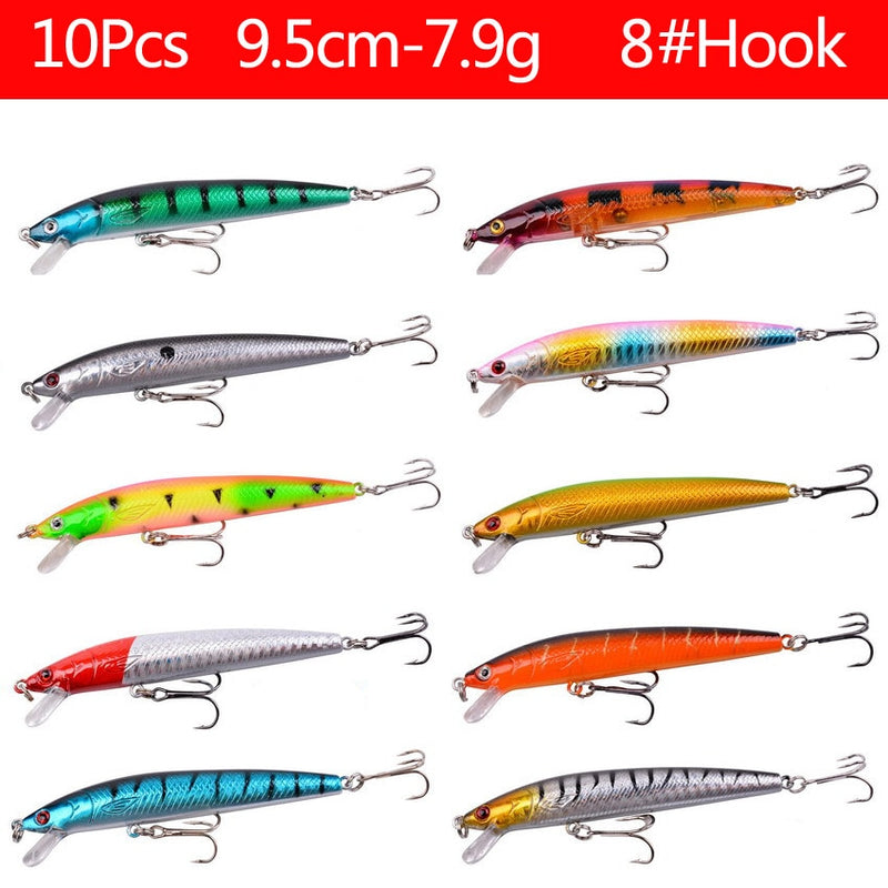 Aorace Fishing Lure Set Fishing Hard Bait Mini Minnow Floating Swing Crankbait Crazy Wobblers Artificial Bionic Crank Lures