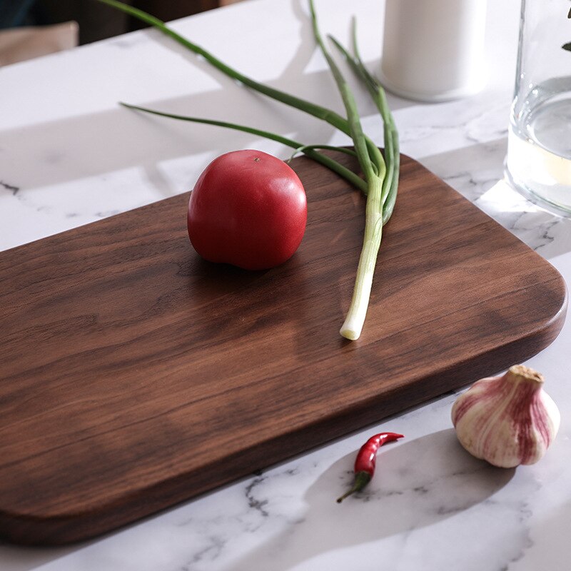 Tabla de cortar de cocina de madera de nogal negro Tabla de cortar de fruta sin laca de portainjertos de madera maciza Tabla de cortar de madera de cocina