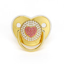 9 Farben Schnuller Babyparty Geschenk Bling Baby Dummy Silikon BPA frei Säuglingsnippel Neugeborene Schnuller für Babys Ich liebe Mama Papa