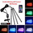 NLpearl APP Car Interior Ambient Light Neon LED Strip Foot Light with USB Wireless Remote Music Auto Atmosphere Decorative Lamp