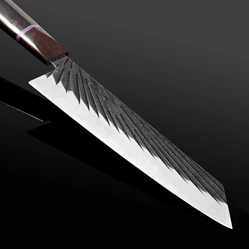 XITUO cuchillo de Chef de acero de alto carbono Kiritsuke 440C acero forjado a mano antiadherente cuchillo de cocina cuchillo de cocina mango de ébano