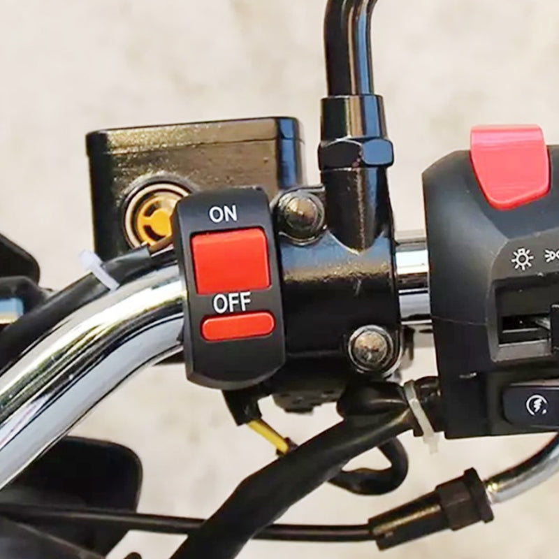 1 pieza de interruptores de motocicleta, conector de bala, interruptores de manillar, conector de botón de encendido/apagado, interruptor de botón, accesorios de motocicleta