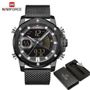New Watches NAVIFORCE Top Brand Luxury Gold Quartz Mens Watch Waterproof Big Sport Wrist Watch Stainless Steel Date Reloj Hombre