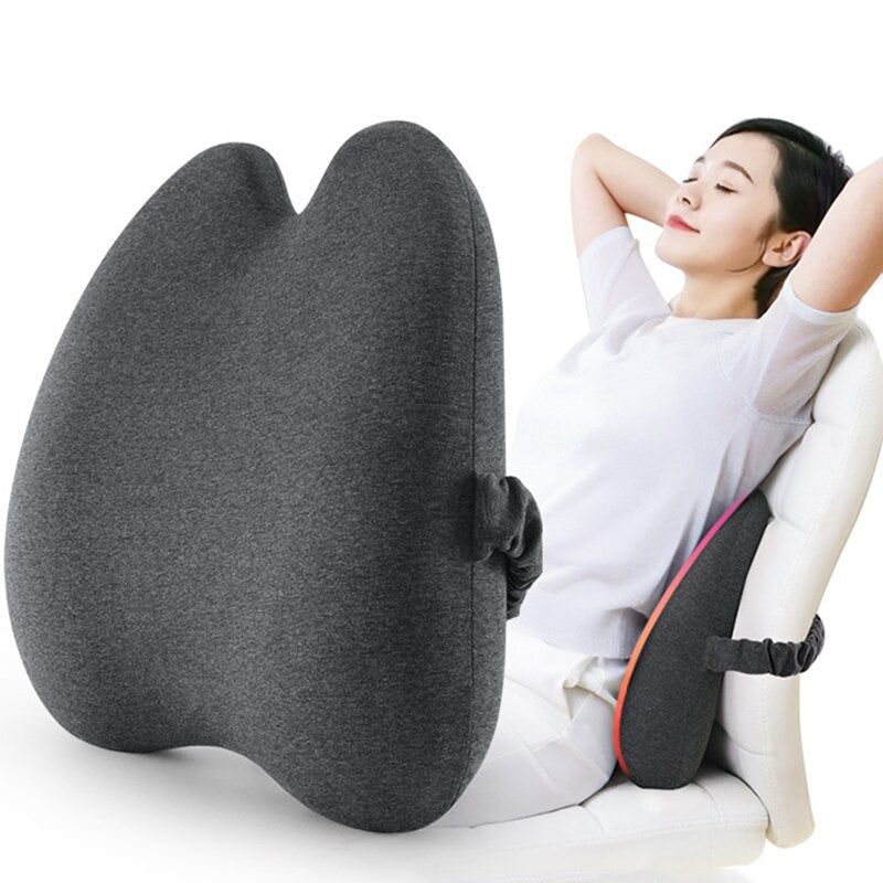 Almohada de espuma viscoelástica para la cintura, cojín de soporte Lumbar para la espalda, almohada ortopédica para asiento de coche, cojín para silla de oficina, cojines de masaje para coxis