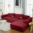 2022 Velvet L Shaped Sofa Cover For Living Room Elastic Furniture Couch Slipcover Chaise Longue Corner Sofa Covers Stretchable