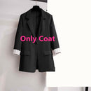 2021 Autumn New Suit Jacket Suspender Pants Three-piece Women&