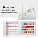 80 120 240 308 Colors PU Paper Nails Tips Card Nail Display Stand Case Model Nail Gel Polish Storage Box Nail Book Display