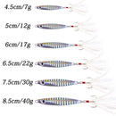 12pcs Metal Lures 7g 12g 17g 22g 30g 40g Metal Jigs Fishing Spoon Bait Sinking Lure Jigging Vibe Blade For Pike Bass Sea Fishing