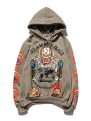 Kanye West Graffiti Letter Print Plus Velvet Sweatshirt Men And Women Harajuku Fleece Hoodie Hip Hop Stranger Things Hooded